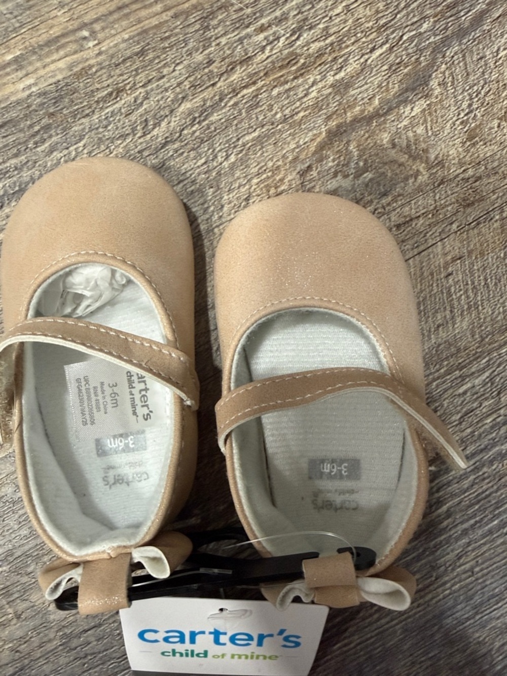 Carter's Child of Mine Baby Girl Slip on Mary Jane Shoe, Sizes 3-6 Months - Picture 4 of 5